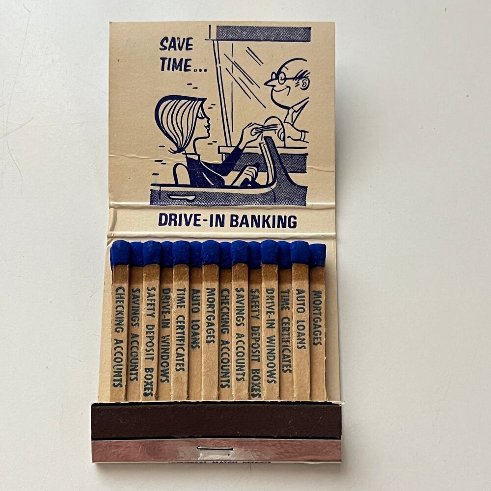 Clio State Bank Clio Michigan Feature Matches Vintage Matchbook SF4-M1